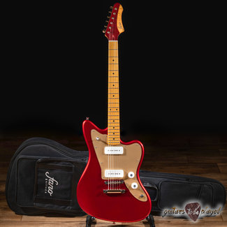 Fano Fano JM6 Oltre Maple Fretboard P-90 Guitar w/ Gigbag – Candy Apple Red