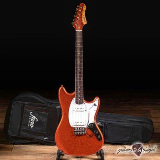 Fano Guitars Fano MG6 Oltre Lollar P-90 Electric Guitar w/ Gigbag – Orange Sparkle