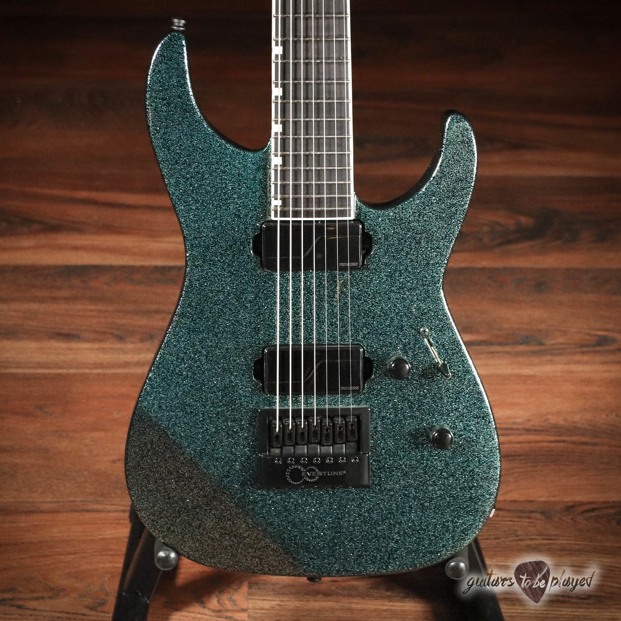 ESP EII MII 7B Baritone 7String Evertune Guitar Granite Sparkle
