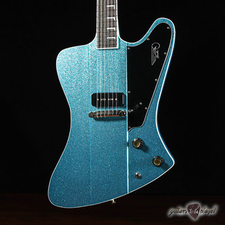 Kauer Banshee Jr. Mahogany Guitar w/ Wolfetone P-90 – Sky Blue Flake
