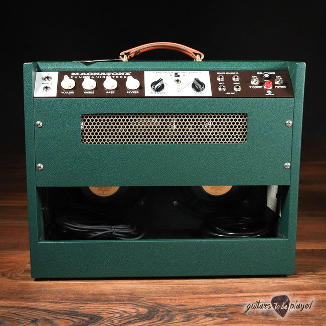 Magnatone Panoramic Stereo 12+12W Vibrato 2x10” Combo Amp – Dark Green*
