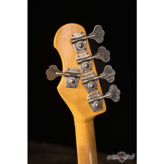 Shabat Tiger 5 String J-Bass w/ Lollars & Ebony Fretboard – Shell Pink