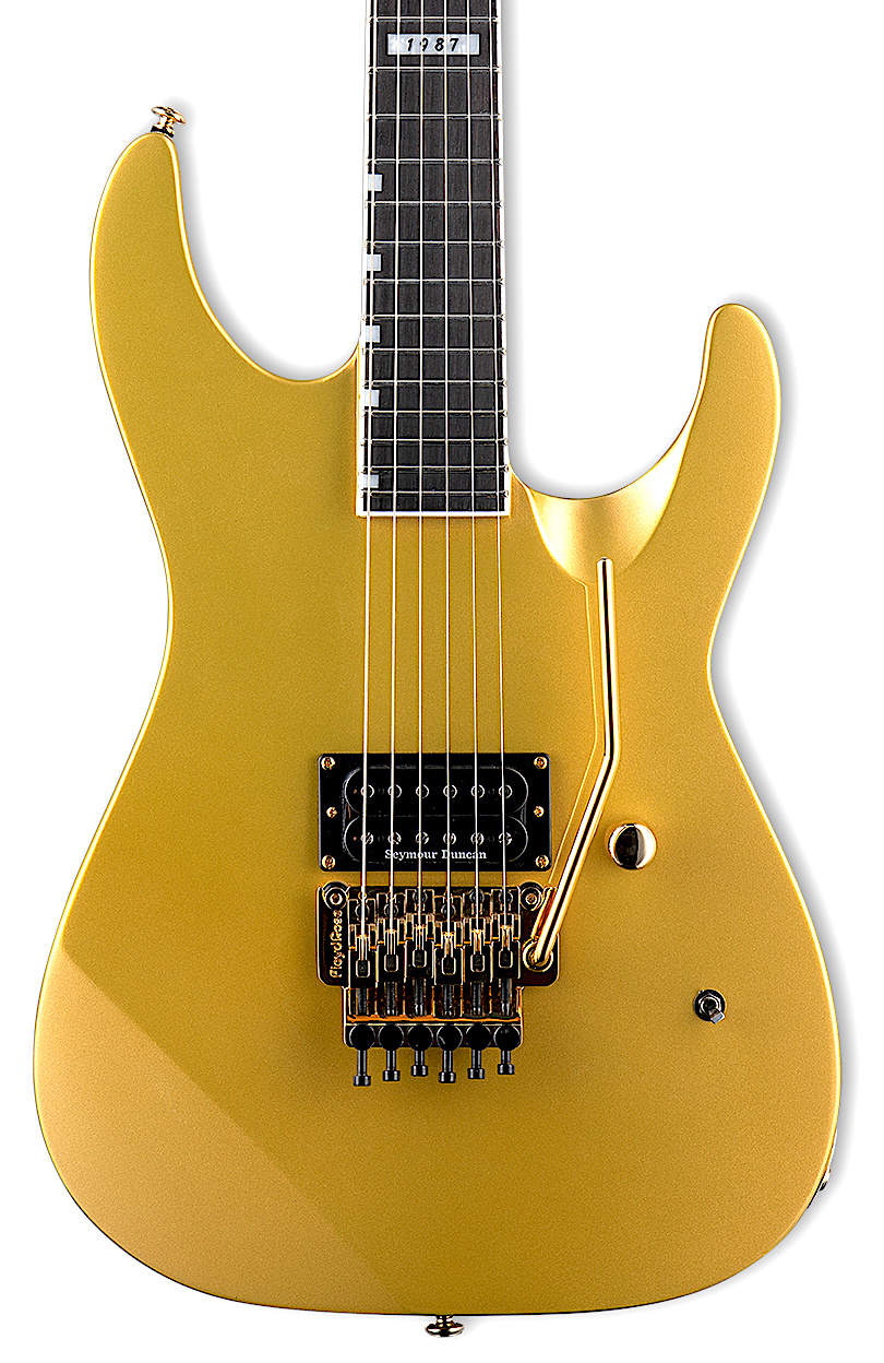 ESP LTD M1 Custom ’87 Floyd Rose Guitar Metallic Gold Guitars To