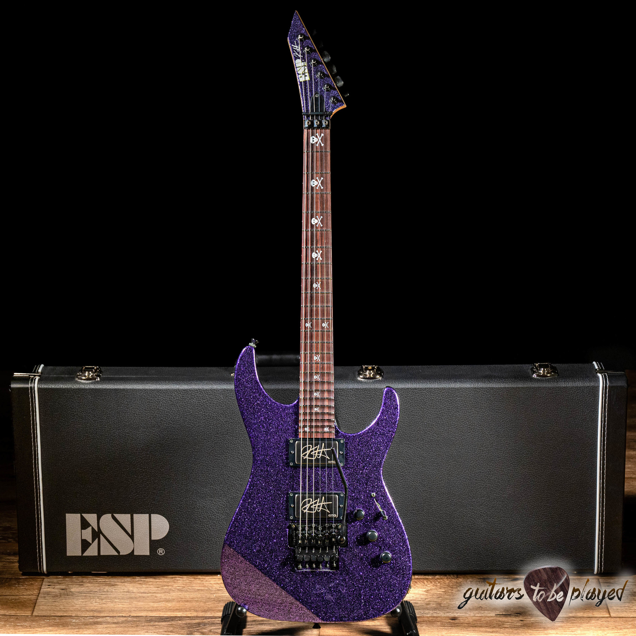 ESP KH-2 Kirk Hammett Signature Custom Shop Guitar – Purple Sparkle -  Guitars To Be Played