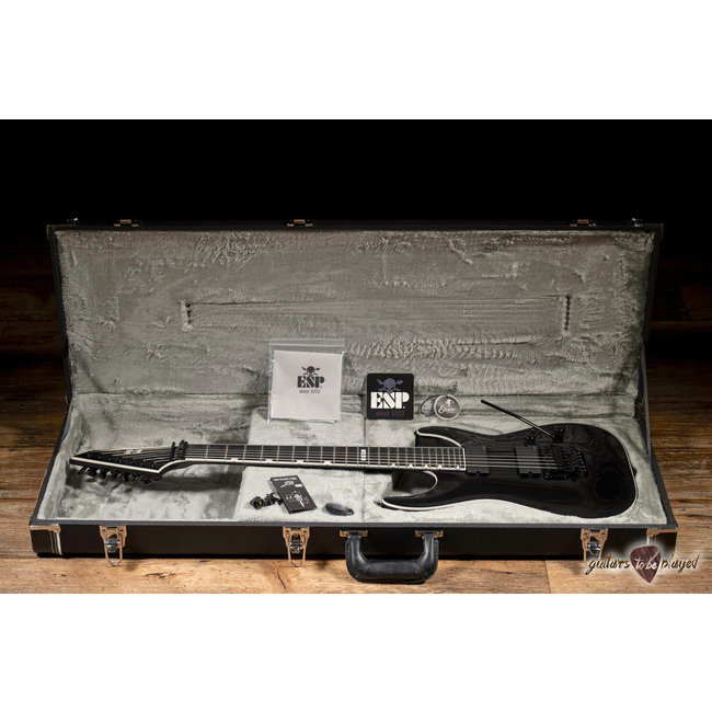 ESP E-II Horizon FR-7 Floyd Rose 7-String EMG Guitar w/ Case – Black