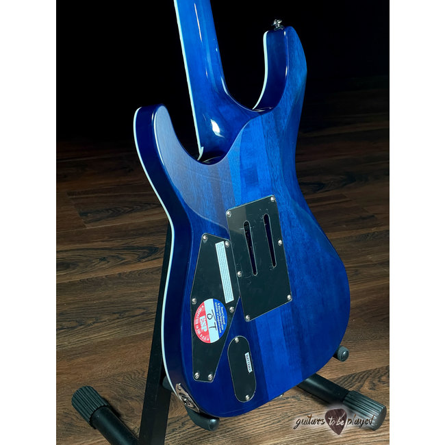 ESP LTD MH-1000 QM Fishman Fluence Floyd Rose Guitar – Black Ocean