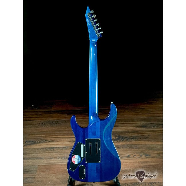 ESP LTD MH-1000 QM Fishman Fluence Floyd Rose Guitar – Black Ocean