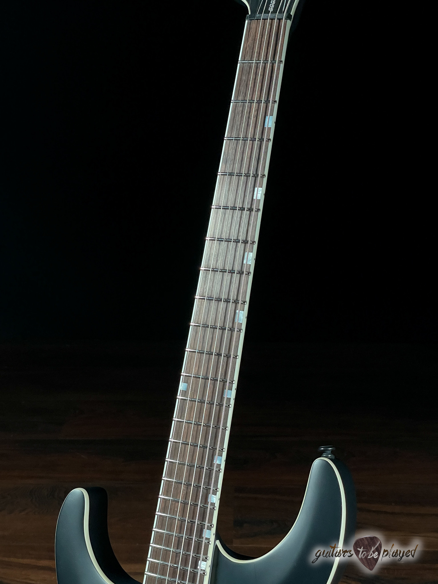 ESP LTD MH1000 Baritone LH LeftHanded EMG Guitar Black Satin