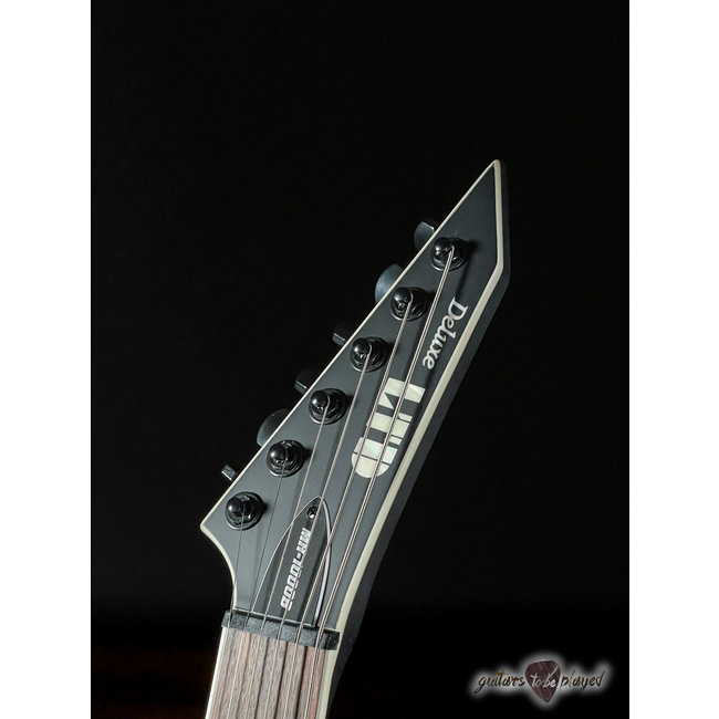 ESP LTD MH-1000 Baritone LH Left-Handed EMG Guitar – Black Satin