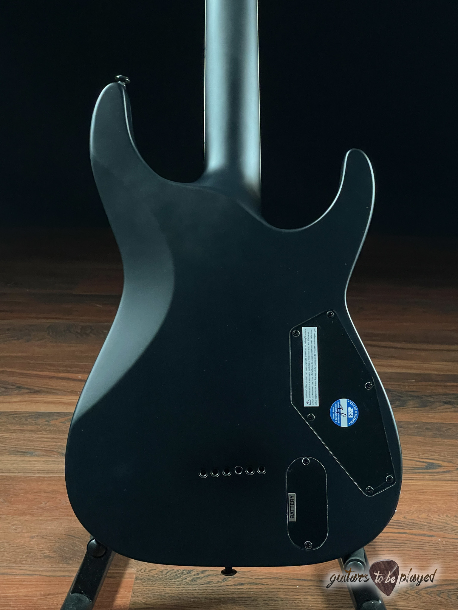 ESP LTD MH1000 Baritone LH LeftHanded EMG Guitar Black Satin