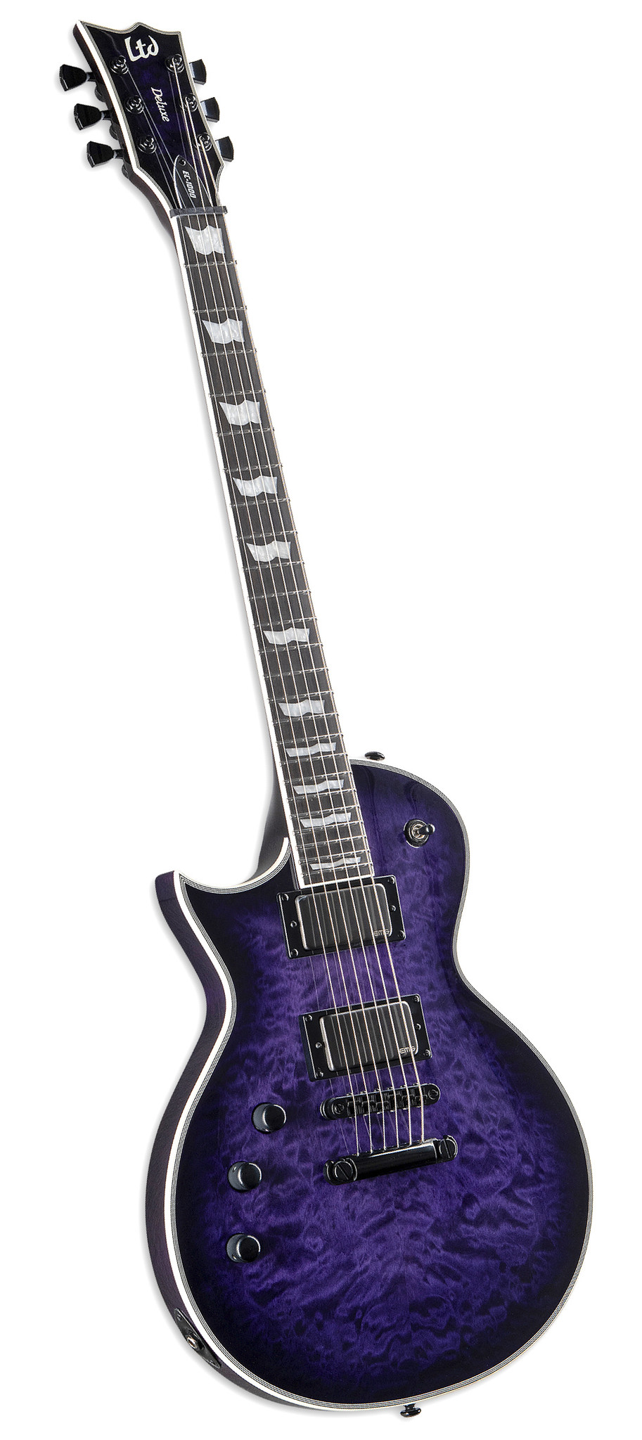 ESP LTD EC1000 LH EMG LeftHanded Guitar See Thru Purple Sunburst