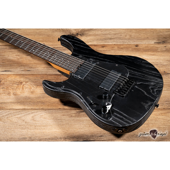 ESP LTD SN-1007HT Left-Handed Baritone 7-String Guitar – Black Blast