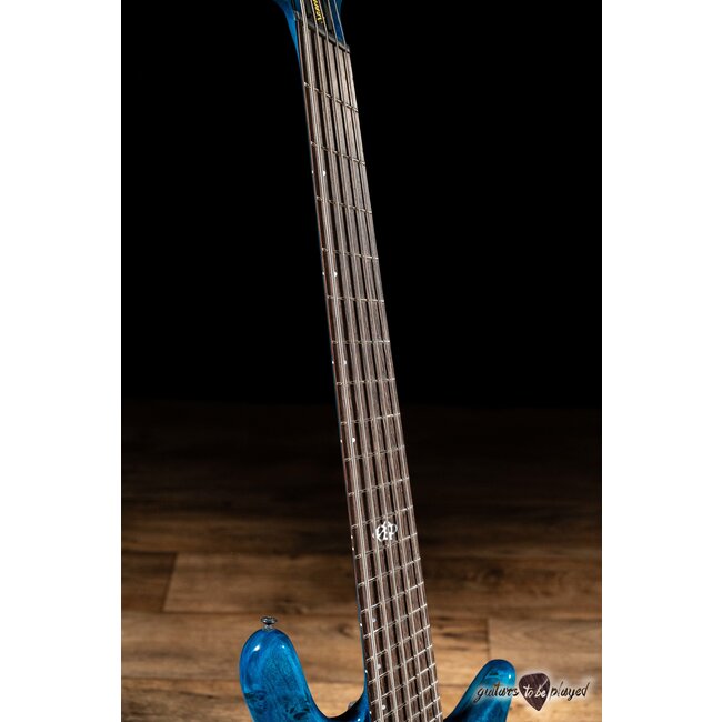 Spector NS Dimension 5 String Multi-Scale Bass w/ Gigbag – Black & Blue Gloss