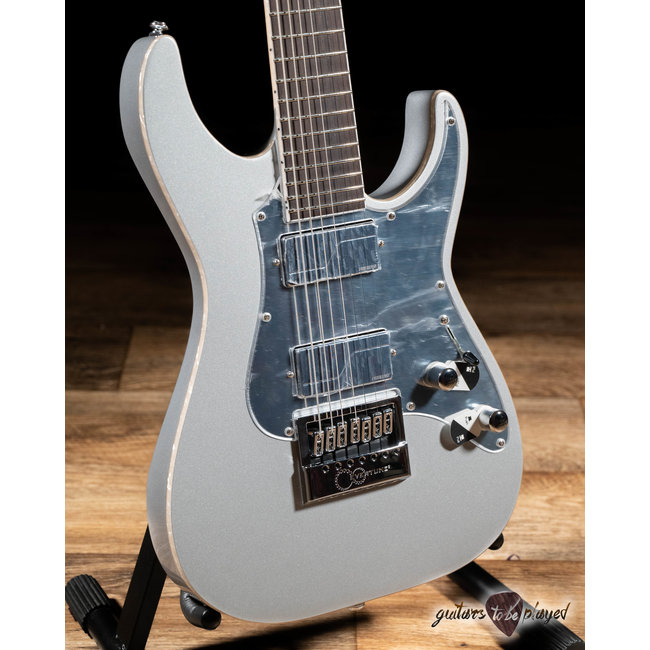 ESP LTD KS M-7 Evertune 7-String Ken Susi Guitar w/ Case – Metallic Silver
