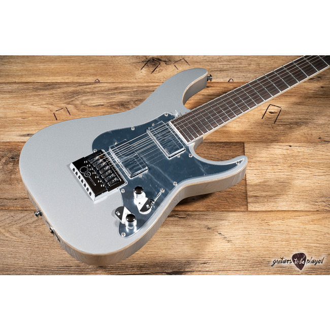 ESP LTD KS M-7 Evertune 7-String Ken Susi Guitar w/ Case – Metallic Silver
