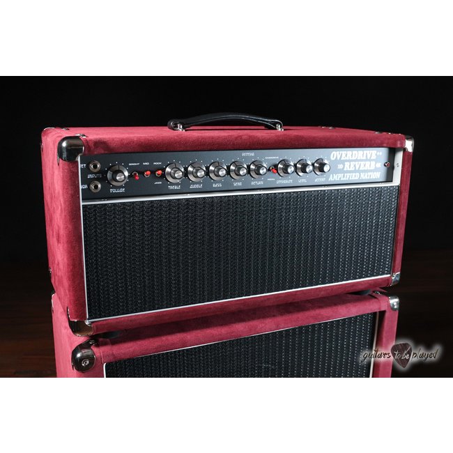 Amplified Nation Overdrive Reverb 50W Head & 112 Oversized Cab – Maroon Suede