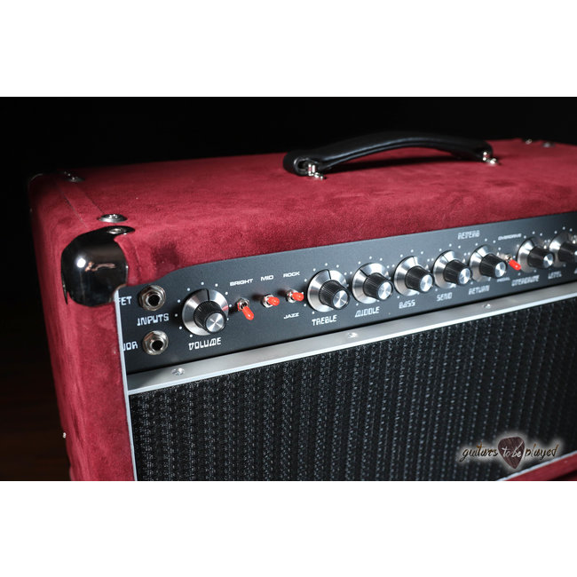Amplified Nation Overdrive Reverb 50W Head & 112 Oversized Cab – Maroon Suede