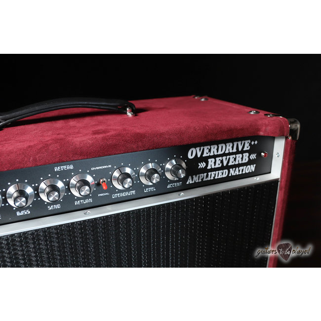Amplified Nation Overdrive Reverb 50W Head & 112 Oversized Cab – Maroon Suede