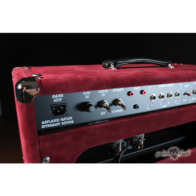 Amplified Nation Overdrive Reverb 50W Head & 112 Oversized Cab – Maroon Suede