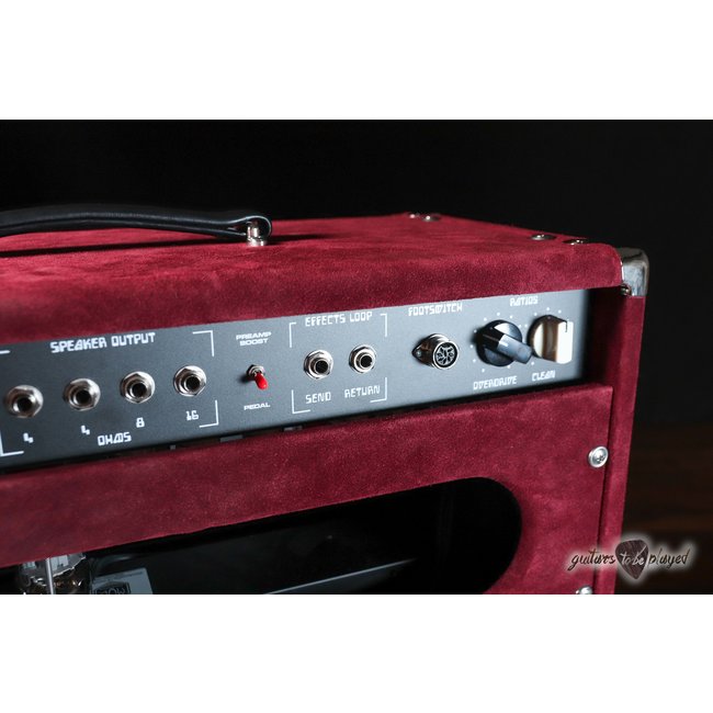 Amplified Nation Overdrive Reverb 50W Head & 112 Oversized Cab – Maroon Suede