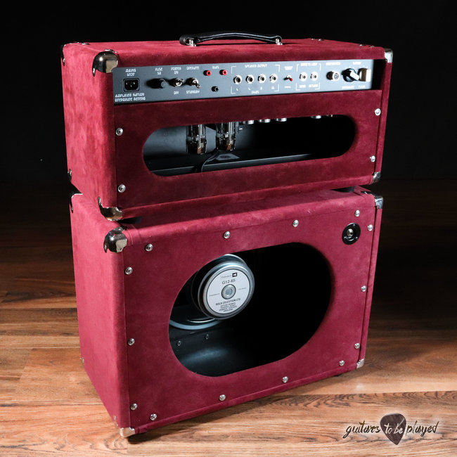 Amplified Nation Overdrive Reverb 50W Head & 112 Oversized Cab – Maroon Suede