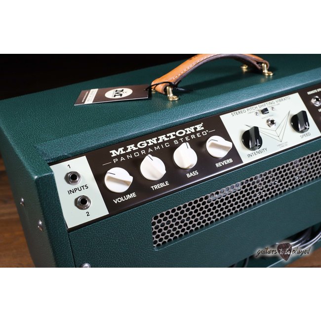 Magnatone Panoramic Stereo 12+12W Reverb/Vibrato Tube Head – Dark Green*