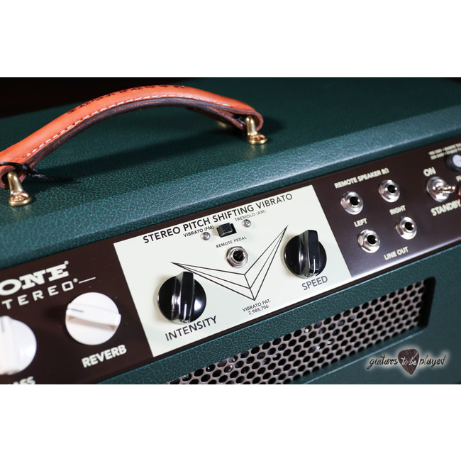 Magnatone Panoramic Stereo 12+12W Reverb/Vibrato Tube Head – Dark Green*