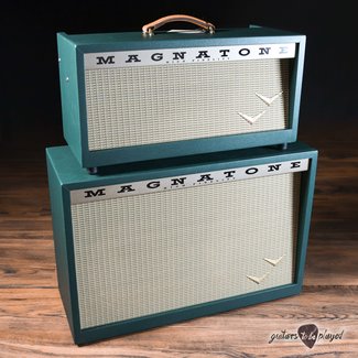 Magnatone Magnatone Panoramic Stereo Head & 2x12” Cab Bundle w/ Speaker Cables –Dark Green*