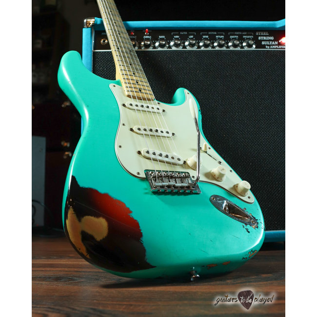 Mario Martin Guitars Alder S-Style w/ Porter 1960’s Pickups – Seafoam Over 3TSB
