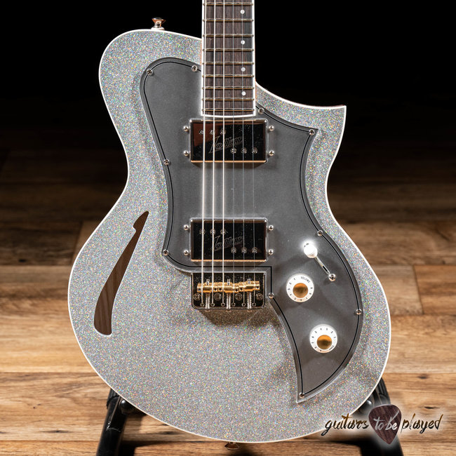 Kauer Korona Supreme Thinline Guitar w/ Lollar Regals – Rainbow Trout Silver