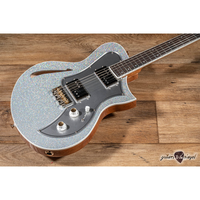 Kauer Korona Supreme Thinline Guitar w/ Lollar Regals – Rainbow Trout Silver