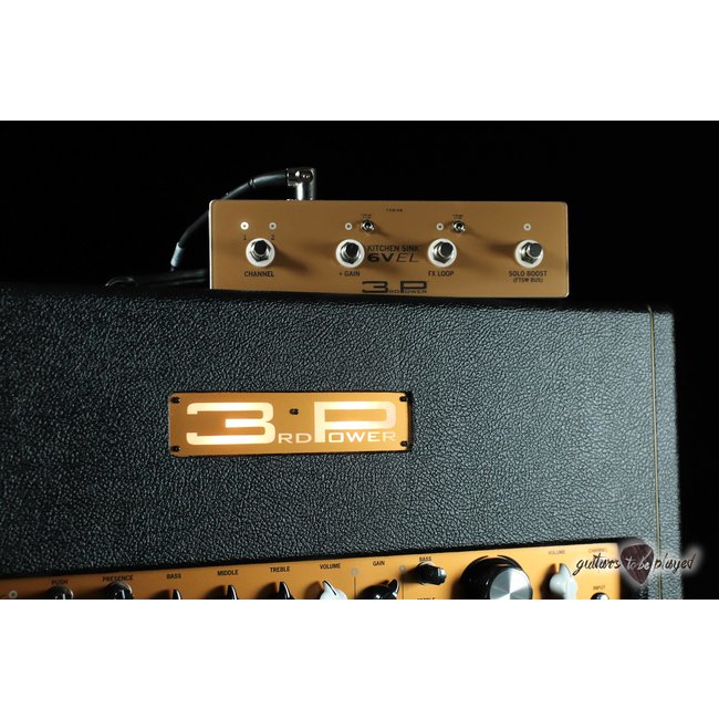 3rd Power Kitchen Sink 6VEL 40W Amp Head w/ Footswitch – Black & Gold