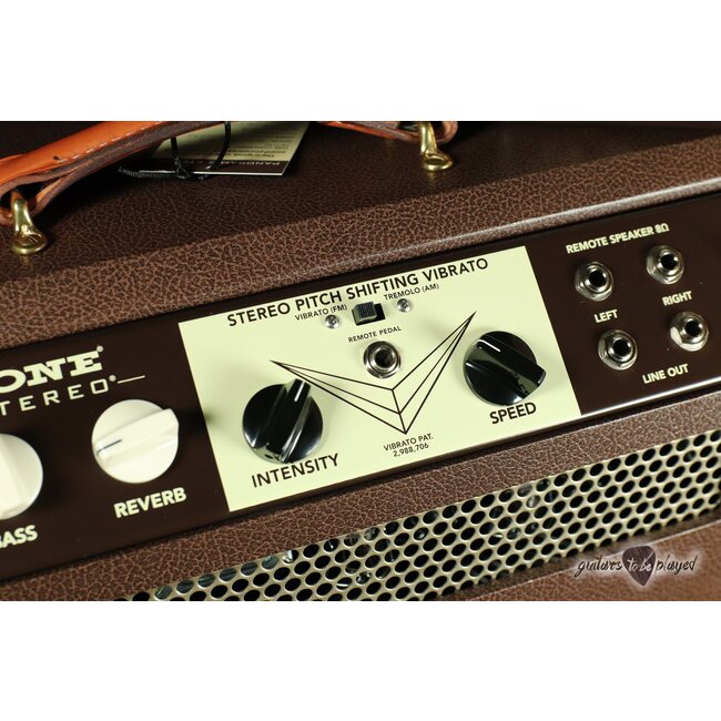 Magnatone Panoramic Stereo 12+12W Reverb/Vibrato Tube Head w/ Footswitch & Cover