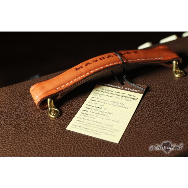 Magnatone Panoramic Stereo 12+12W Reverb/Vibrato Tube Head w/ Footswitch & Cover