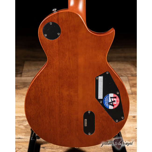 ESP LTD Deluxe EC-1000T LH Left-Handed Flame Top Guitar – Honey Burst Satin