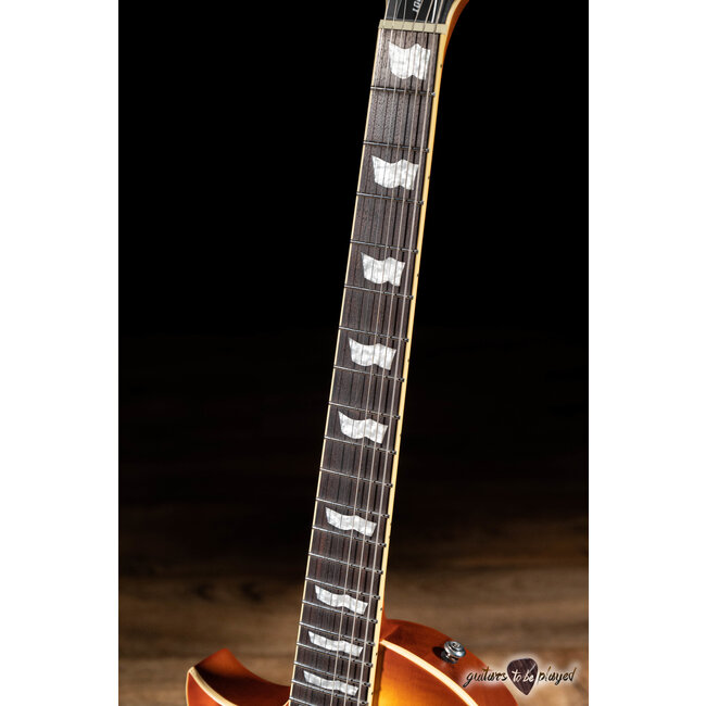 ESP LTD Deluxe EC-1000T LH Left-Handed Flame Top Guitar – Honey Burst Satin