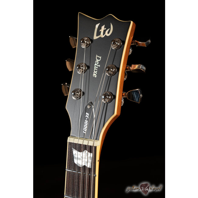 ESP LTD Deluxe EC-1000T LH Left-Handed Flame Top Guitar – Honey Burst Satin