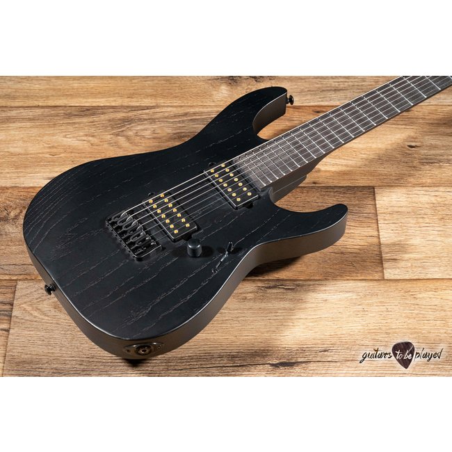 ESP LTD AW-7B Alex Wade Signature Baritone w/ Case – Open Grain Black Satin