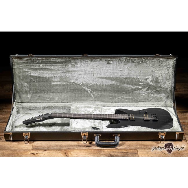 ESP LTD AW-7B Alex Wade Signature Baritone w/ Case – Open Grain Black Satin