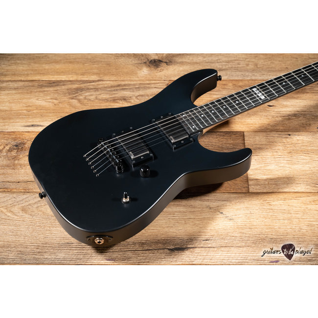 ESP E-II JL-1 Jeff Ling Signature M-II NT Guitar w/ Case – Black Satin