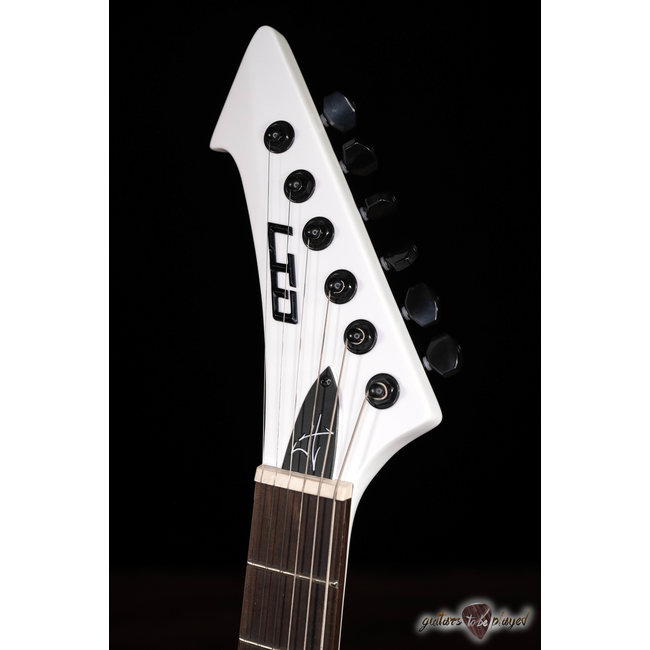 ESP LTD Snakebyte LH James Hetfield Left-Handed Guitar w/ Case – Snow White