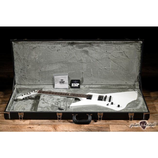 ESP LTD Snakebyte LH James Hetfield Left-Handed Guitar w/ Case – Snow White