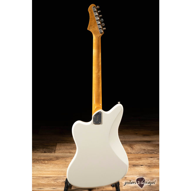 Fano JM6 Oltre Lollar Novel 90 Maple Fretboard Guitar w/ Gigbag – Olympic White