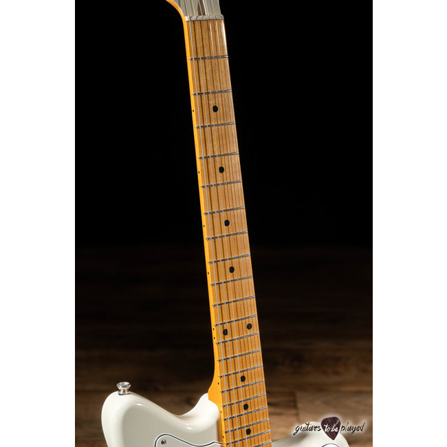 Fano JM6 Oltre Lollar Novel 90 Maple Fretboard Guitar w/ Gigbag – Olympic White