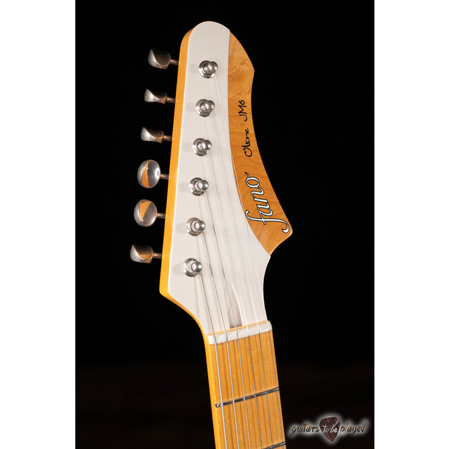 Fano JM6 Oltre Lollar Novel 90 Maple Fretboard Guitar w/ Gigbag – Olympic White