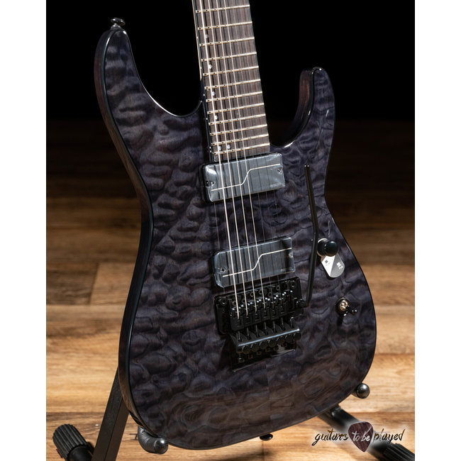 ESP LTD BUZ-7 Buz McGrath 7-String Floyd Rose Guitar w/ Case – See Thru Black