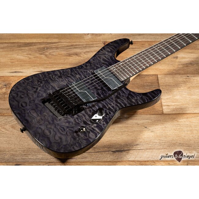 ESP LTD BUZ-7 Buz McGrath 7-String Floyd Rose Guitar w/ Case – See Thru Black