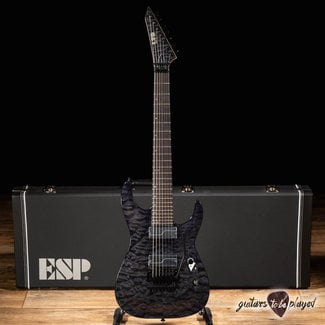 ESP LTD ESP LTD BUZ-7 Buz McGrath 7-String Floyd Rose Guitar w/ Case – See Thru Black