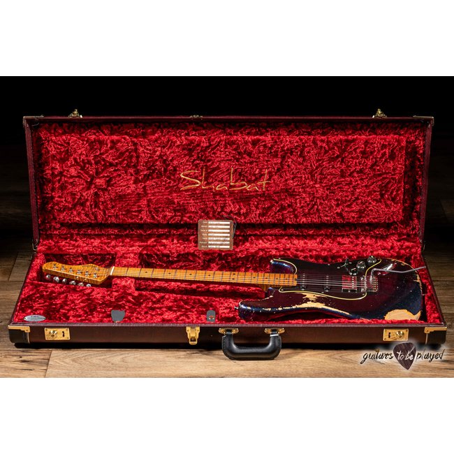 Shabat Lynx HSS Alder S-Style w/ Flame Roasted Maple – Cosmic Blue