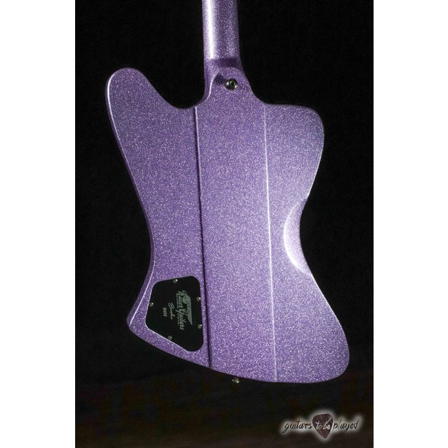 Kauer Banshee Flame Maple Fretboard P-90 Guitar – Amethyst Purple Flake